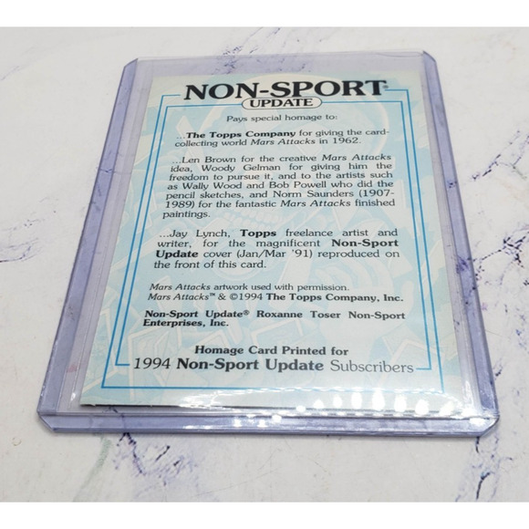 Mars Attacks 1994 Non-Sport Update Homage Promo Card - Picture 4 of 4
